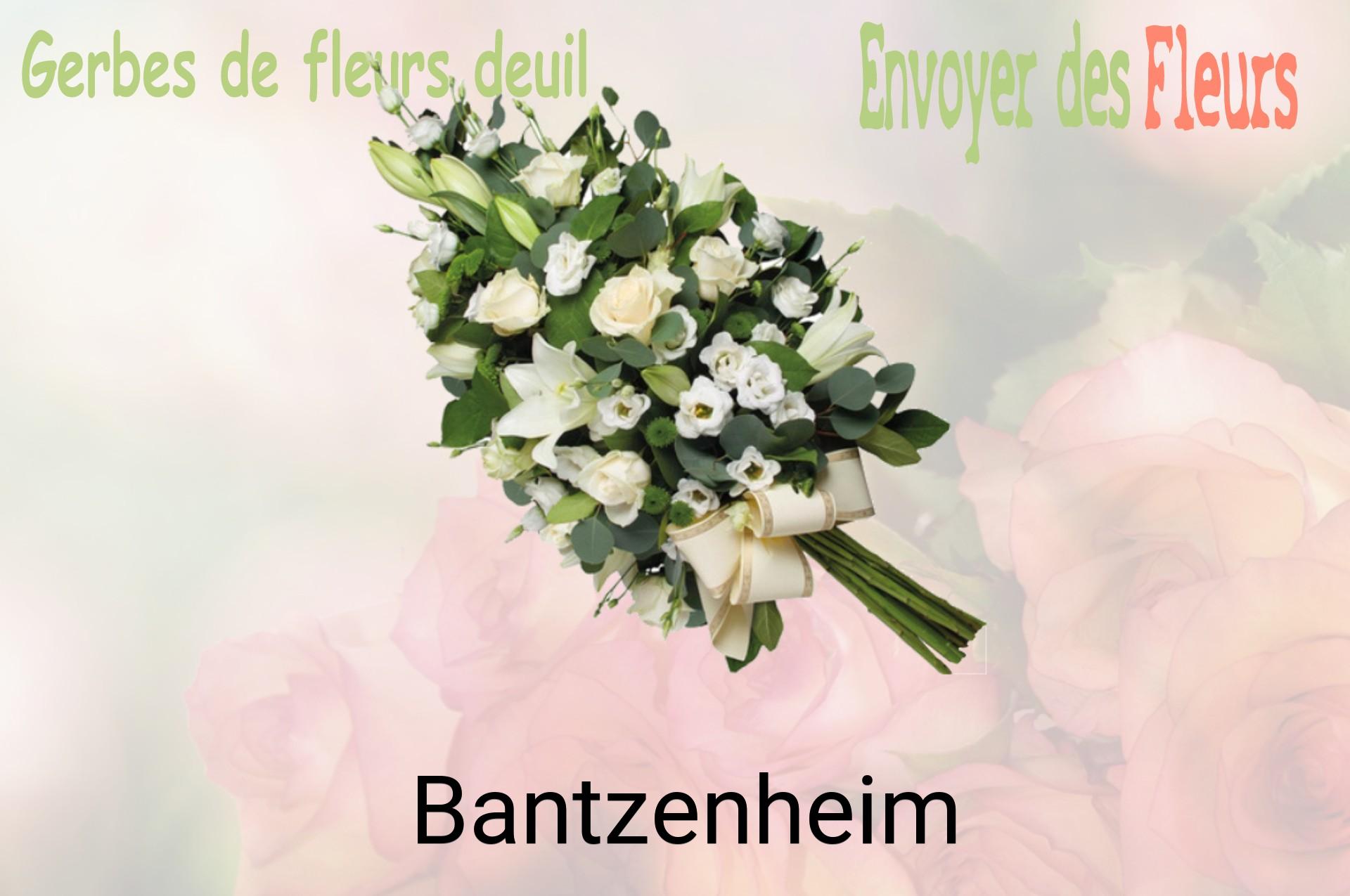 Gerbe de fleurs de deuil livrée à Bantzenheim